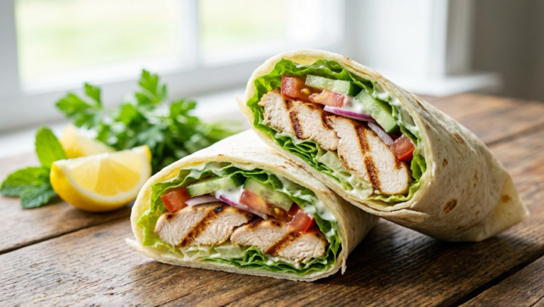 Healthy Chicken Wrap Recipe – Easy High-Protein Lunch in 15 Minutes